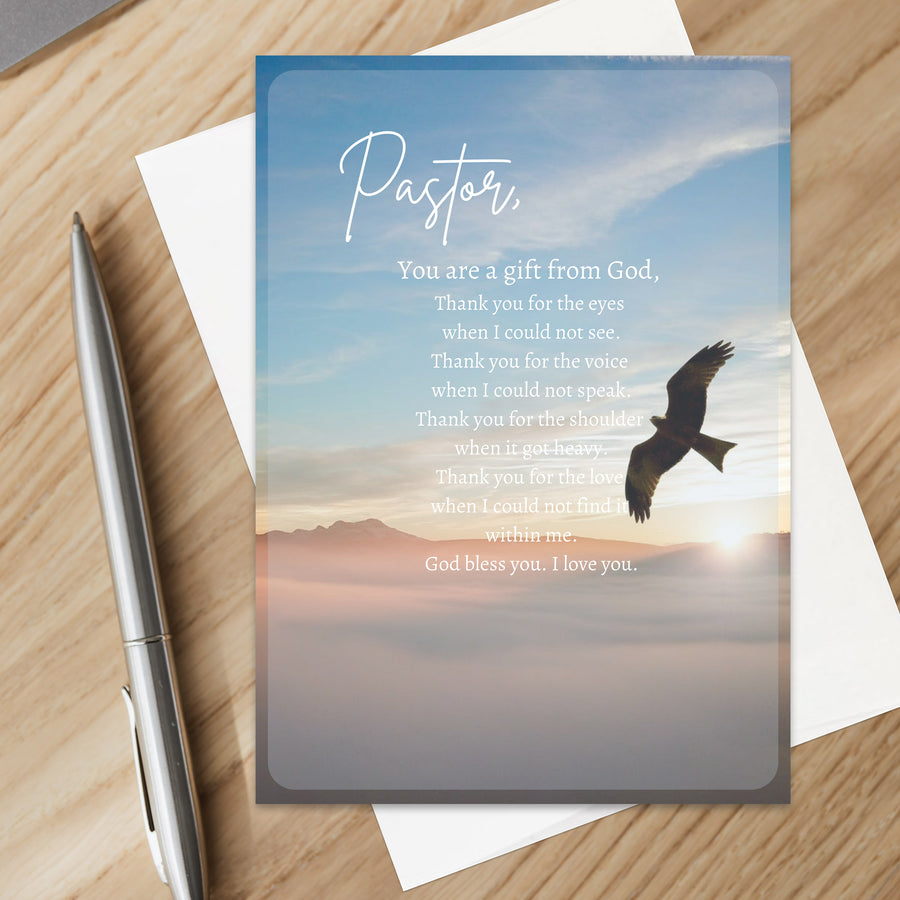 Ministry Thank You Appreciation Card for Pastor, Minister, Church Staff