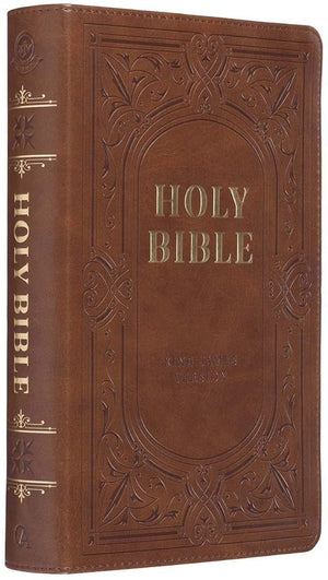 Personalized KJV Medium Brown Giant Print Bible with Thumb Index