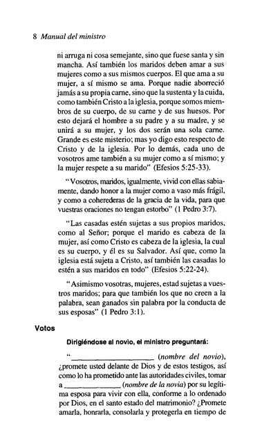 Manual del Ministro (Minister's Manual)