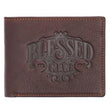 Load image into Gallery viewer, Blessed Man Brown Genuine Leather Wallet
