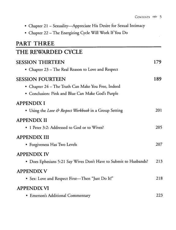 Love & Respect Workbook - Emerson Eggerichs