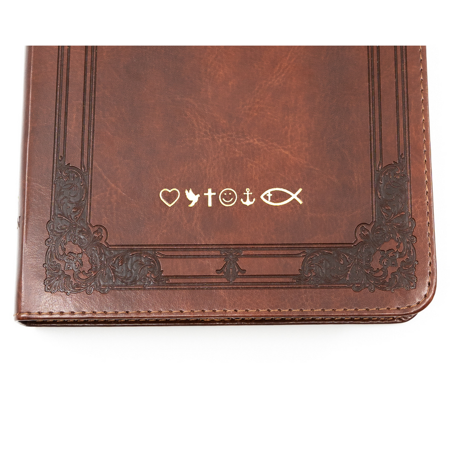 Personalized The Message Bible Black/Slate Leather-Look