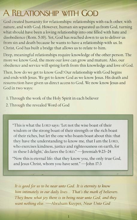 Attributes of God Pamphlet