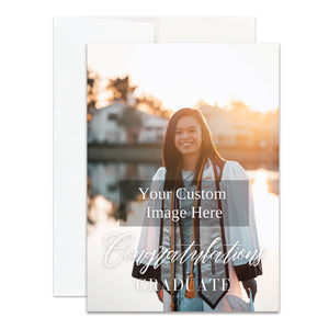 Personalized Christian Graduation Card Custom Your Photo Image Upload Your Text Greeting Card