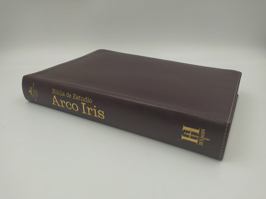 Personalized RVR 1960 Biblia de Estudio Arco Iris Chocolate símil piel Brown Leathertouch (Spanish Edition)