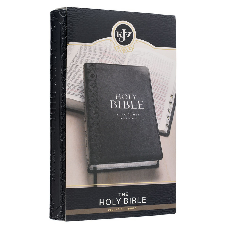 Personalized Custom Text Your Name KJV Holy Bible Thumb Index Edition Standard Size Black King James Version