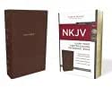 Personalized NKJV Reference Bible Center-Column Giant Print Red Letter Leathersoft Mahogany