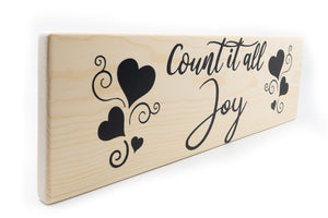 Count It All Joy Wood Decor