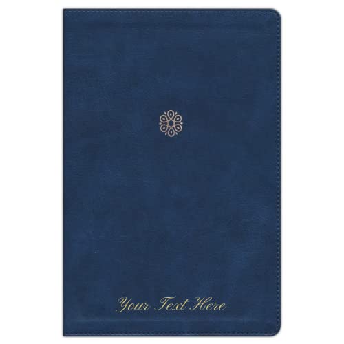 Personalized NKJV Woman's Study Bible Blue Leathersoft Red Letter Full-Color Edition