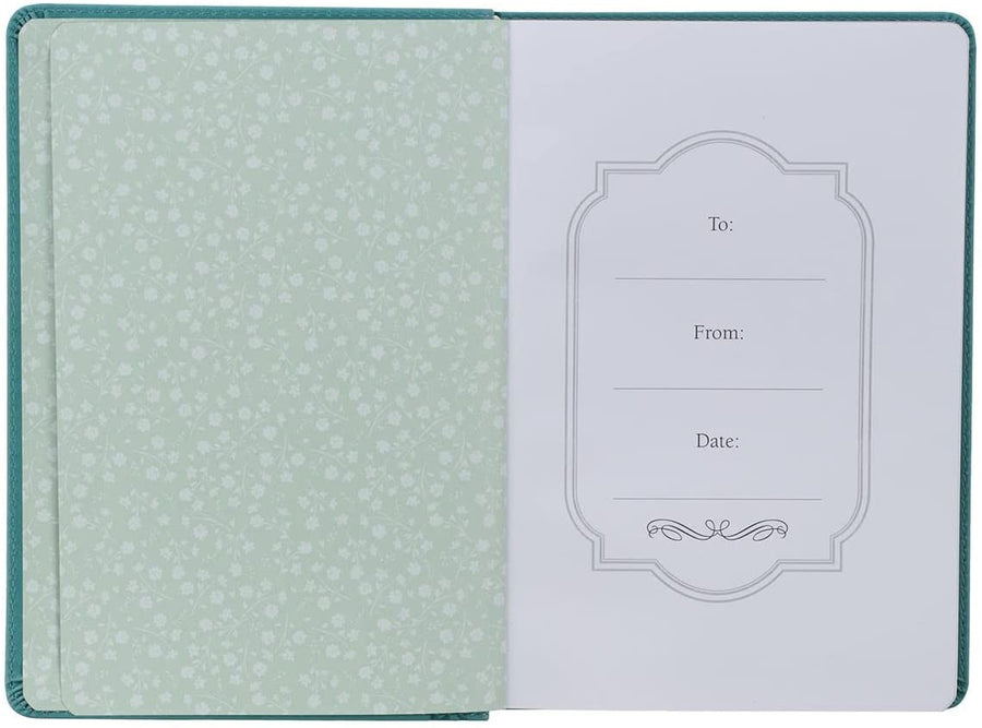 Personalized Be Still & Know Teal Faux Leather Classic Journal Psalm 46:10