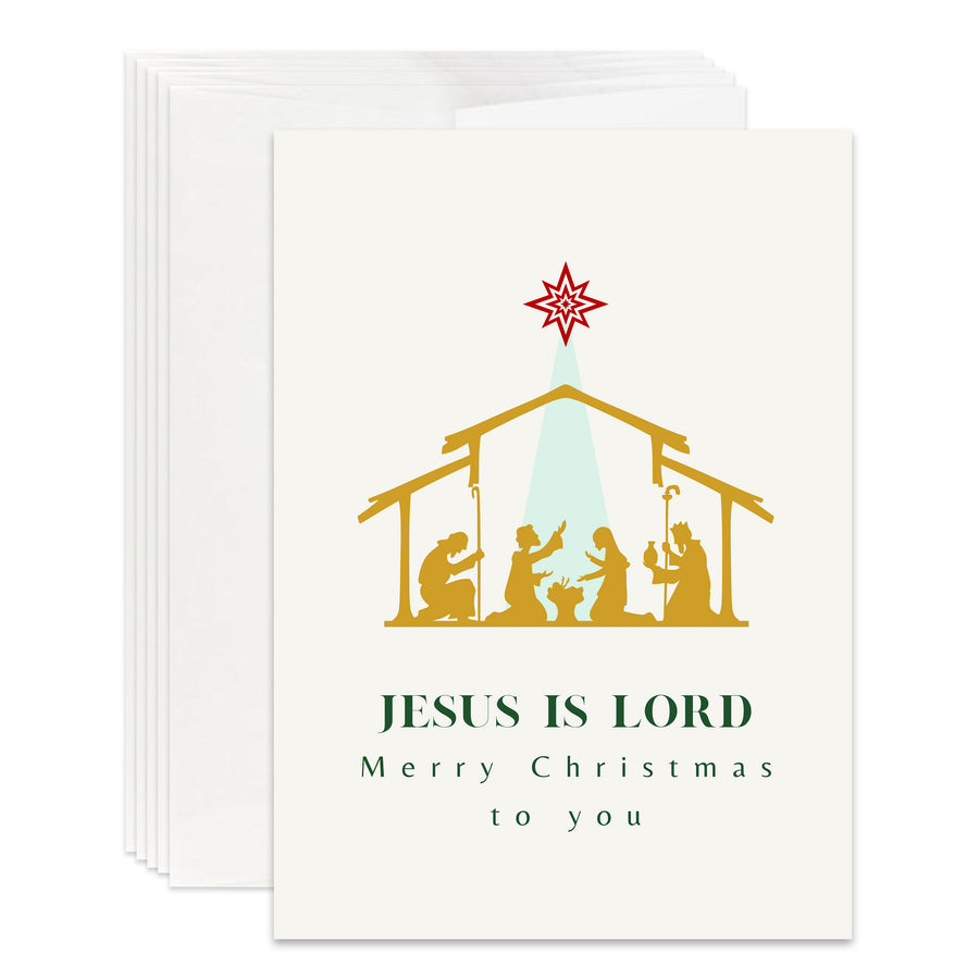 Christian Jesus Is Lord Christmas Card