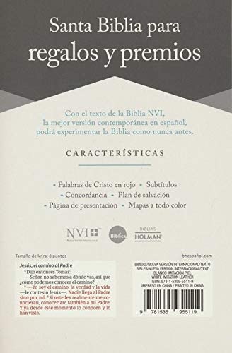 Personalized NVI Biblia para Regalos y Premios Blanco imitación piel (Spanish Edition)