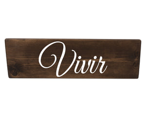 Vivir Spanish Wood Decor