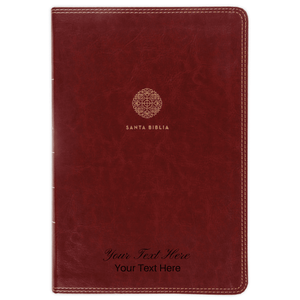 Personalized Custom Text Your Name Reina Valera 1960 Santa Biblia Edicion para Notas Leathersoft Cafe (RVR 1960 Holy Bible Journal Edition Imitaiton Leather Brown)