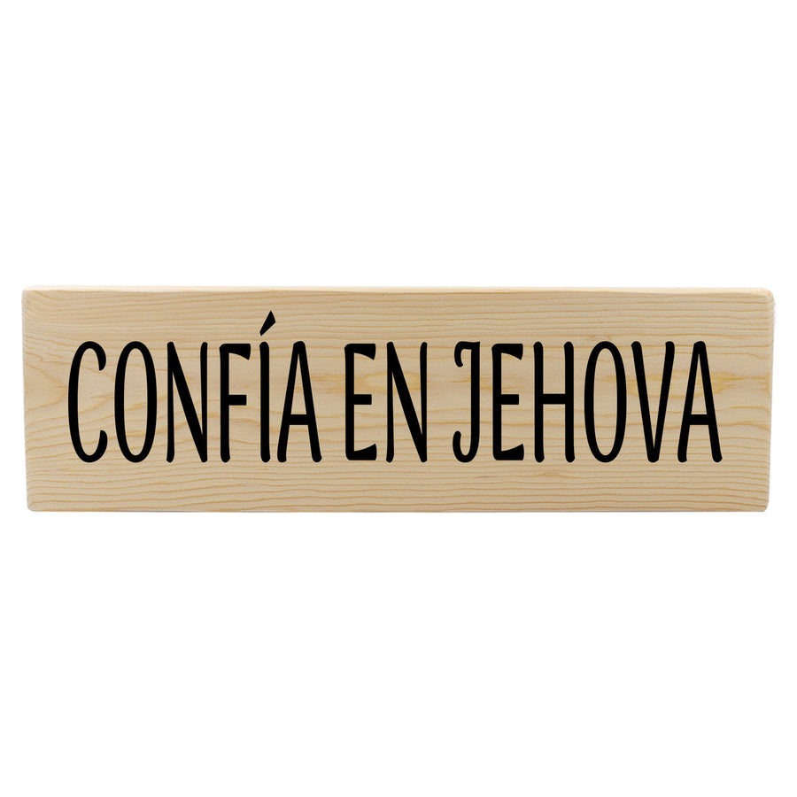 Confía En Jehova Spanish Wood Decor