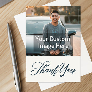 Personalized Thank You Card Custom Your Photo Image Upload Your Text Greeting Card