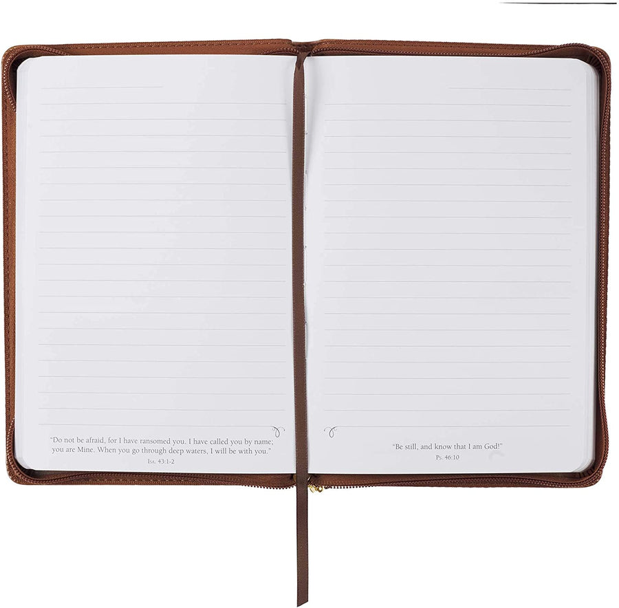 I Know the Plans Jeremiah 29:11 Tan Zipper Closure Journal