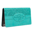 Load image into Gallery viewer, Everlasting Love Jeremiah 31:3 Turquoise Faux Leather Checkbook Cover
