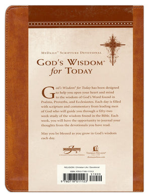 Personalized Devotional Custom Text NKJV MyDaily Scripture Devotional God's Wisdom for Today Brown