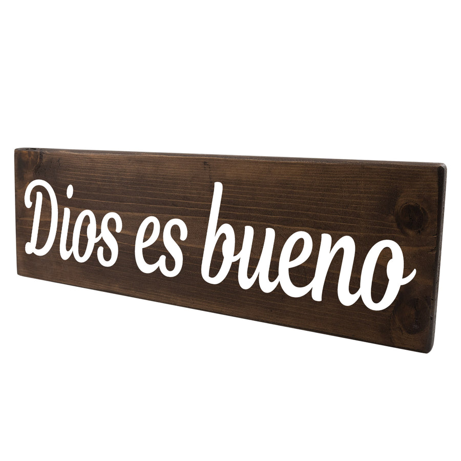 Dios es bueno Spanish Wood Decor