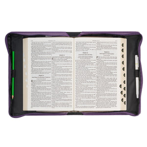 Strength & Dignity Colorful Landscape Faux Leather Personalized Bible Cover for Women