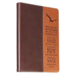 Load image into Gallery viewer, Personalized Journal Custom Text Soar On Wings Like Eagles Classic LuxLeather Journal Brown/Tan
