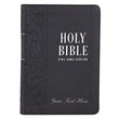 Load image into Gallery viewer, Personalized KJV Holy Bible SMALL COMPACT Black Faux Leather w/Ribbon Marker
