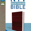 Load image into Gallery viewer, Personalized NIV Value Thinline Bible with Cross Burgundy Leathersoft New International Version
