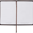 Load image into Gallery viewer, Personalized Blessed Man Brown Quarter-Bound Faux Leather Classic Journal with Zipped Closure
