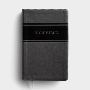 Personalized KJV Deluxe Gift Holy Bible Gray Leathersoft King James Version