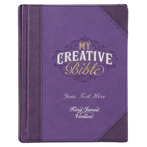 Personalized KJV My Creative Bible Purple Faux Leather Hardcover