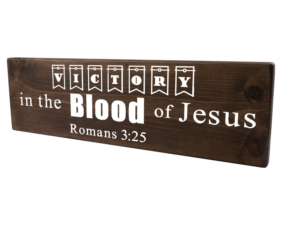 Romans 3:25 Victory In The Blood of Jesus Wood Decor