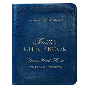 Personalized Devotional Faith's Checkbook Faux Leather Edition