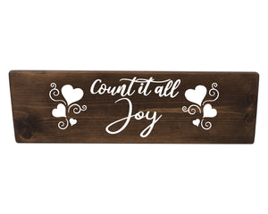 Count It All Joy Wood Decor