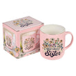 Load image into Gallery viewer, World&#39;s Greatest Sister Pink Daises Ceramic Coffee Mug
