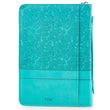 Load image into Gallery viewer, Everlasting Love Jeremiah 31:3 Turquoise Faux Leather Large Bible Cover
