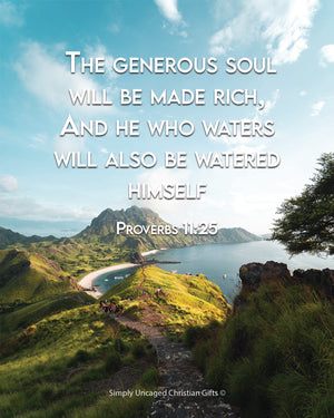 Proverbs 11:25 Personalized Photo Verse