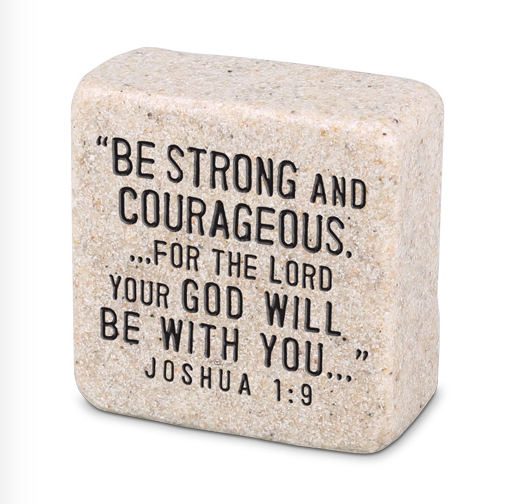 Strength Plaque Scripture Stone