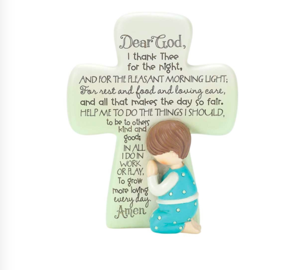 Blue Desktop Prayer Cross