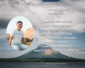 Thank You Personalized Photo Poem