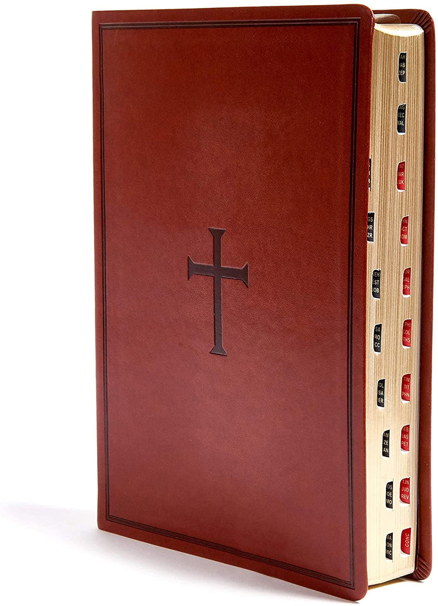 Personalized KJV Super Giant Print Reference Bible Indexed Red Letter Concordance Easy-to-Read Font