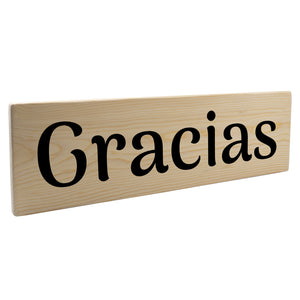 Gracias Spanish Wood Decor