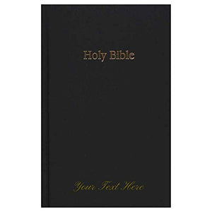 Personalized NASB Large Print Pew Bible Black Hardcover Cloth