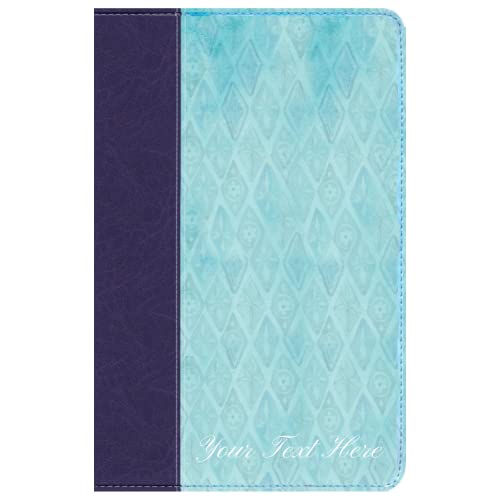 Personalized NKJV Daily Devotional Bible for Women Purple/Blue LeatherTouch