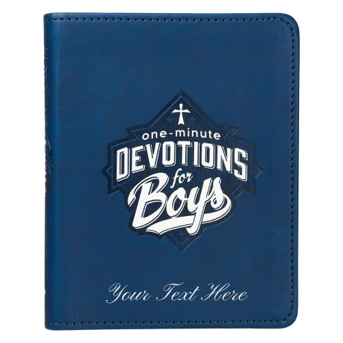 Personalized Devotional  for Boys inLuxleather One Minute Devotions