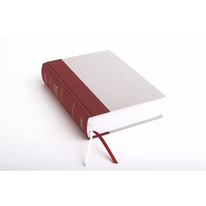 Personalized NKJV Holman Study Bible Thumb Indexed Crimson and Gray Cloth Over Board Hardcover