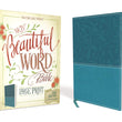Load image into Gallery viewer, Personalized NKJV Beautiful Word Large Print Journaling Bible Soft Leather Turquoise
