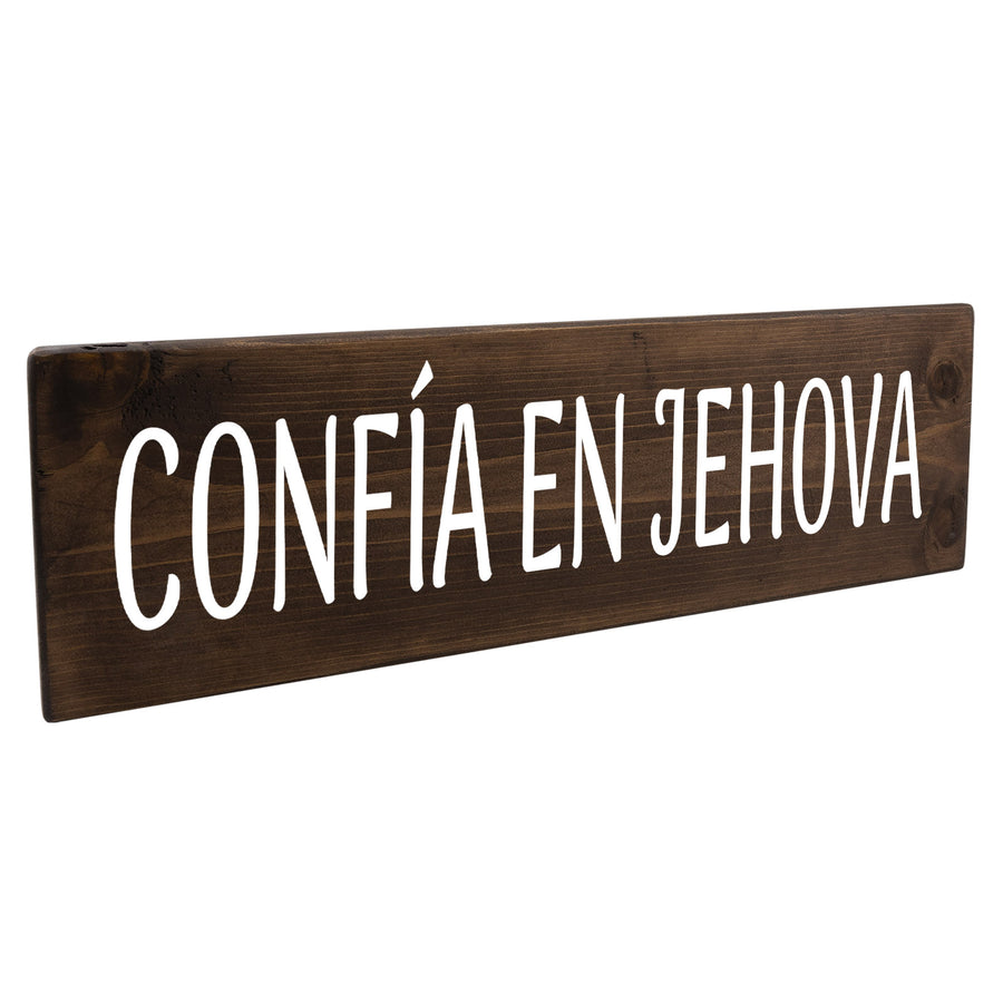 Confía En Jehova Spanish Wood Decor