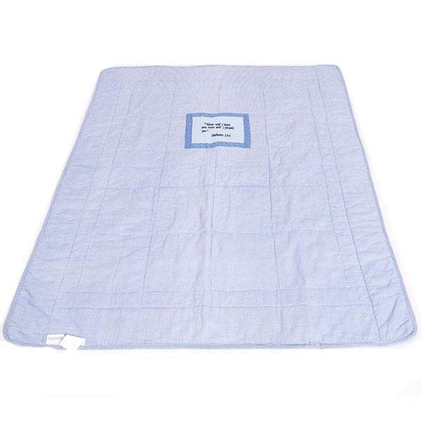 Embroidered Scripture Baby Quilt