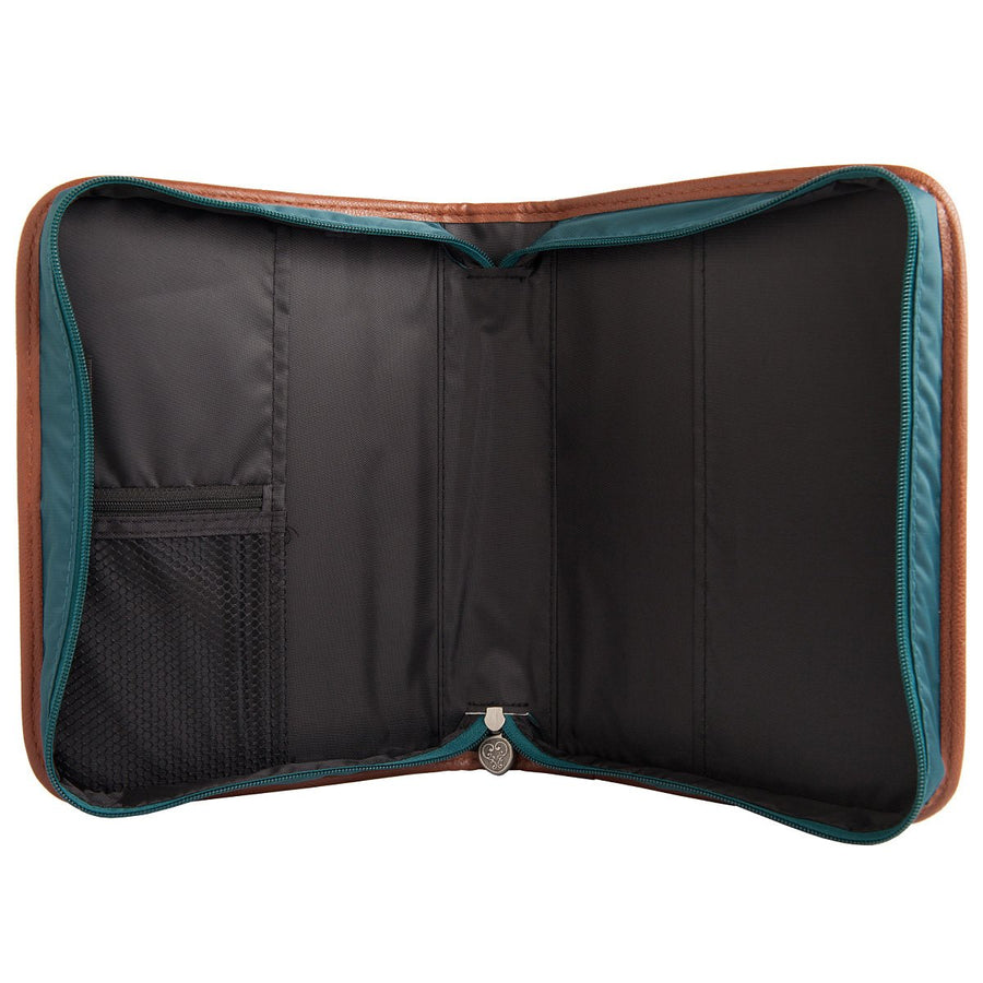 Classic Quilt Stitched Micro-Fiber Bible / Book Cover (Medium, Teal)